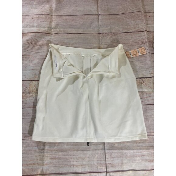NWT Bailey 44 Women's White Double Front Zip Mini Skirt - Large - Picture 10 of 12